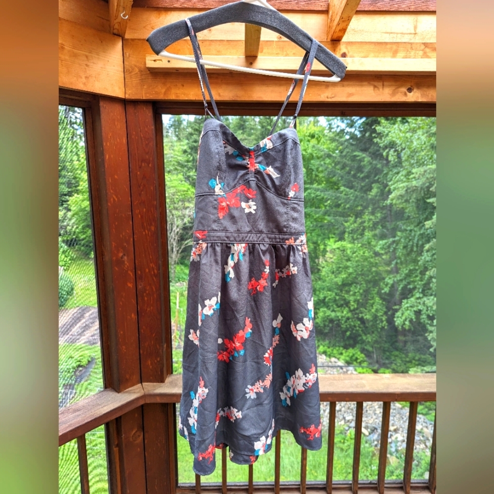 AEO grey spaghetti strap summer dress